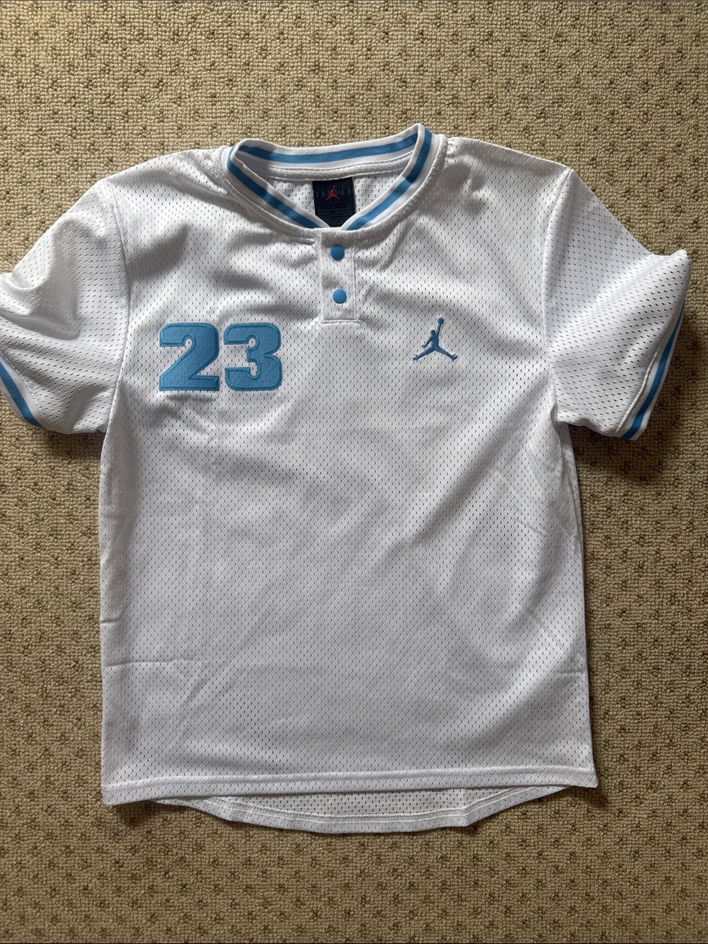 Jordan 23 Jersey Kids White and Blue, Size Small (8/10)